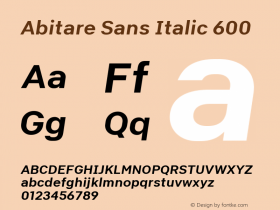 Abitare Sans Italic 600 1.006图片样张