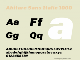 Abitare Sans Italic 1000 1.006图片样张