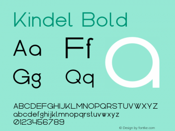 Kindel Bold Version 1.002;Fontself Maker 3.0.0-3 Font Sample