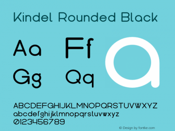 Kindel Rounded Black Version 1.002;Fontself Maker 3.0.0-3图片样张