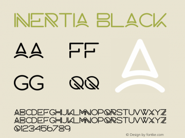 Inertia Black Version 1.001;Fontself Maker 3.5.1图片样张