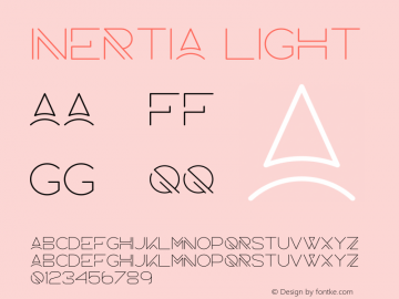 Inertia Light Version 1.001;Fontself Maker 3.5.1图片样张