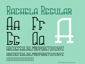 Rachela Version 1.001;Fontself Maker 3.5.4 Font Sample