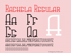 Rachela Version 1.001;Fontself Maker 3.5.4 Font Sample