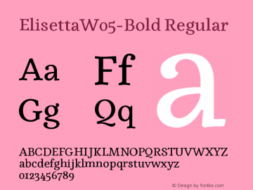 Elisetta W05 Bold Version 1.00图片样张