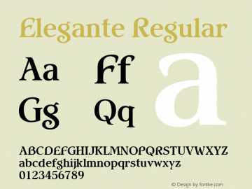 Elegante W05 Bold Version 1.00 Font Sample