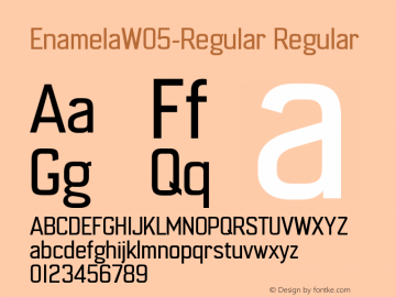 Enamela W05 Regular Version 2.00 Font Sample