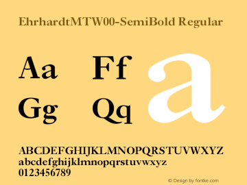 Ehrhardt MT W00 SemiBold Version 1.00图片样张