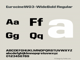 Eurocine W03 Wide Bold Version 1.00图片样张