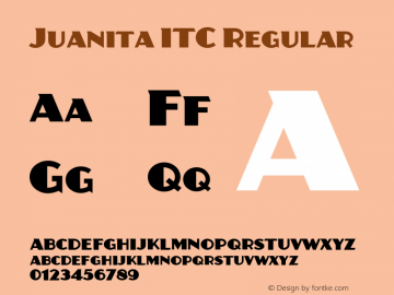 Juanita ITC Regular 001.001图片样张