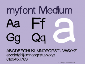 myfont Version 001.000 Font Sample