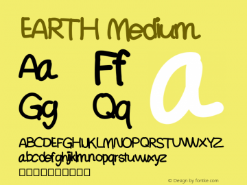 EARTH Version 001.000 Font Sample