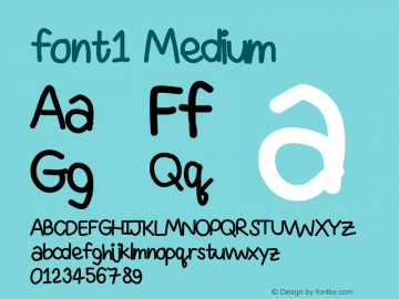 font1 Version 001.000 Font Sample