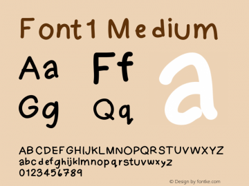 Font1 Version 001.000 Font Sample