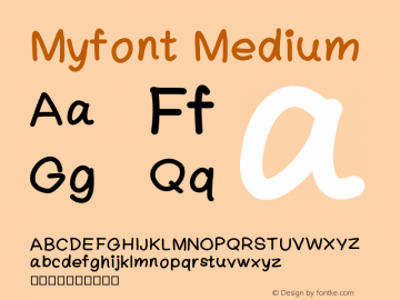 Myfont Version 001.000 Font Sample