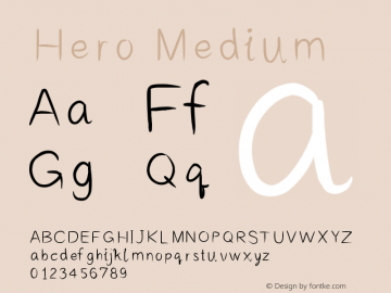 Hero Version 001.000 Font Sample