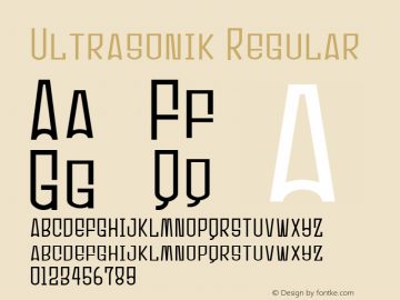 Ultrasonik Regular 1 Font Sample