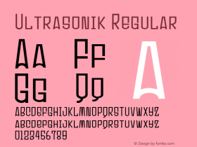 Ultrasonik Regular 2 Font Sample