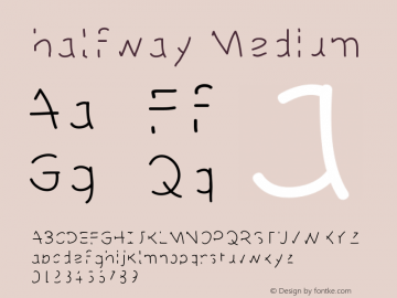 halfway Version 001.000 Font Sample