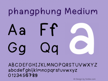 phangphung Version 001.000 Font Sample