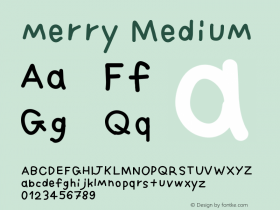 merry Version 001.000 Font Sample