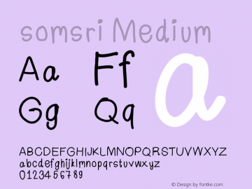 somsri Version 001.000 Font Sample