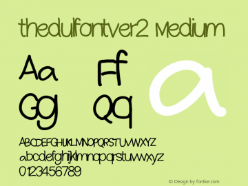 thedulfontver2 Version 001.000 Font Sample