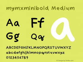 mymxminibold Version 001.000 Font Sample