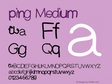 ping Version 001.000 Font Sample