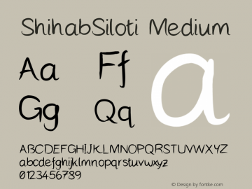 ShihabSiloti Version 001.000 Font Sample