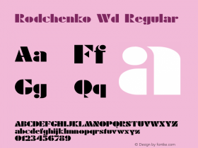 Rodchenko Wd Regular Unknown Font Sample