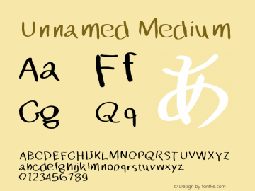 Unnamed Version 001.000 Font Sample