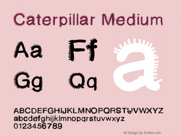 Caterpillar Version 001.000 Font Sample