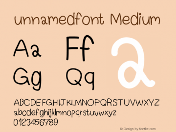 unnamedfont Version 001.000 Font Sample