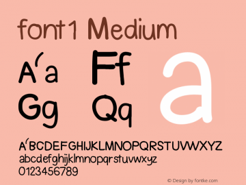 font1 Version 001.000 Font Sample