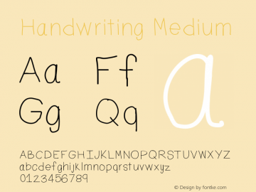 Handwriting Version 001.000图片样张