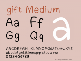 gift Version 001.000 Font Sample