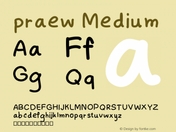 praew Version 001.000 Font Sample