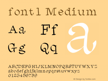 font1 Version 001.000 Font Sample