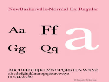 NewBaskerville-Normal Ex Regular Unknown Font Sample