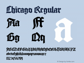 Chicago Regular Unknown Font Sample