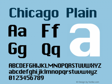 Chicago Plain 001.001 Font Sample