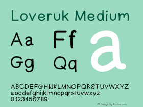 Loveruk Version 001.000 Font Sample