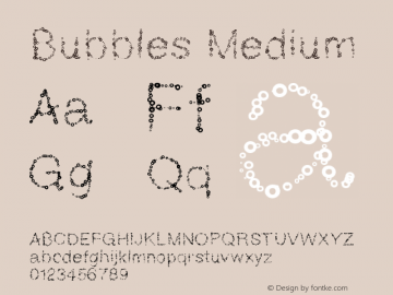Bubbles Version 001.000 Font Sample