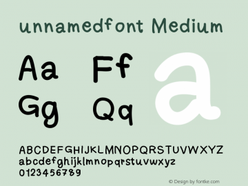 unnamedfont Version 001.000 Font Sample