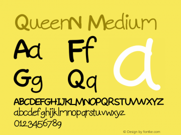 QueenN Version 001.000 Font Sample