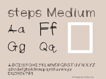 steps Version 001.000 Font Sample