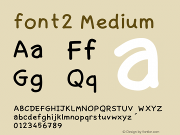 font2 Version 001.000 Font Sample