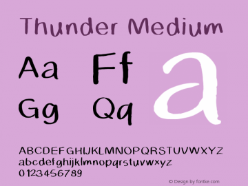 Thunder Version 001.000 Font Sample