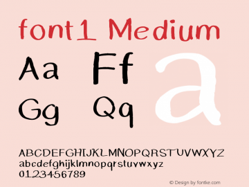 font1 Version 001.000 Font Sample